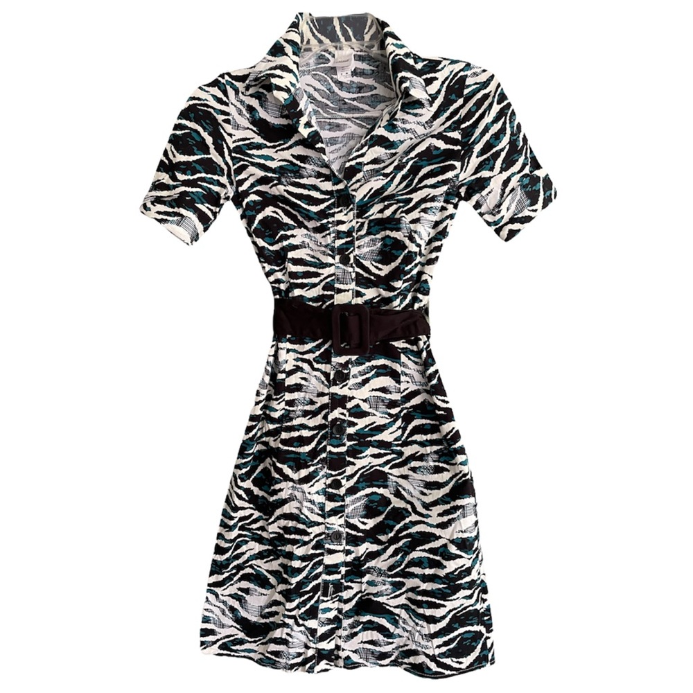 NATALI Zebra Print Dress With buttons